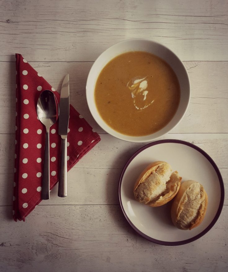 Butternut and chestnut soup 1