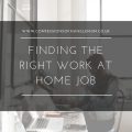 Finding the Right Work at Home Job