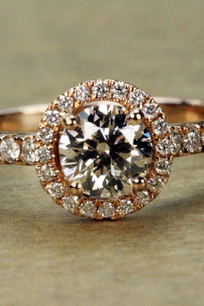 Rose Gold Diamond Engagement Ring