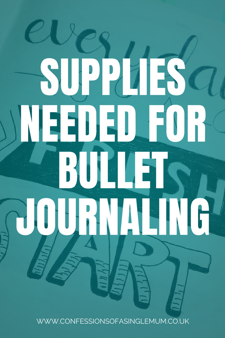 Supplies Needed for Bullet Journaling 1