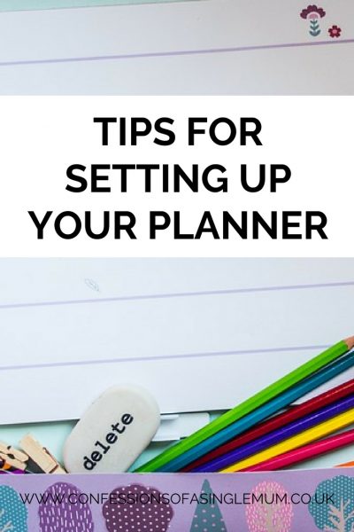 Tips for Setting Up Your Planner