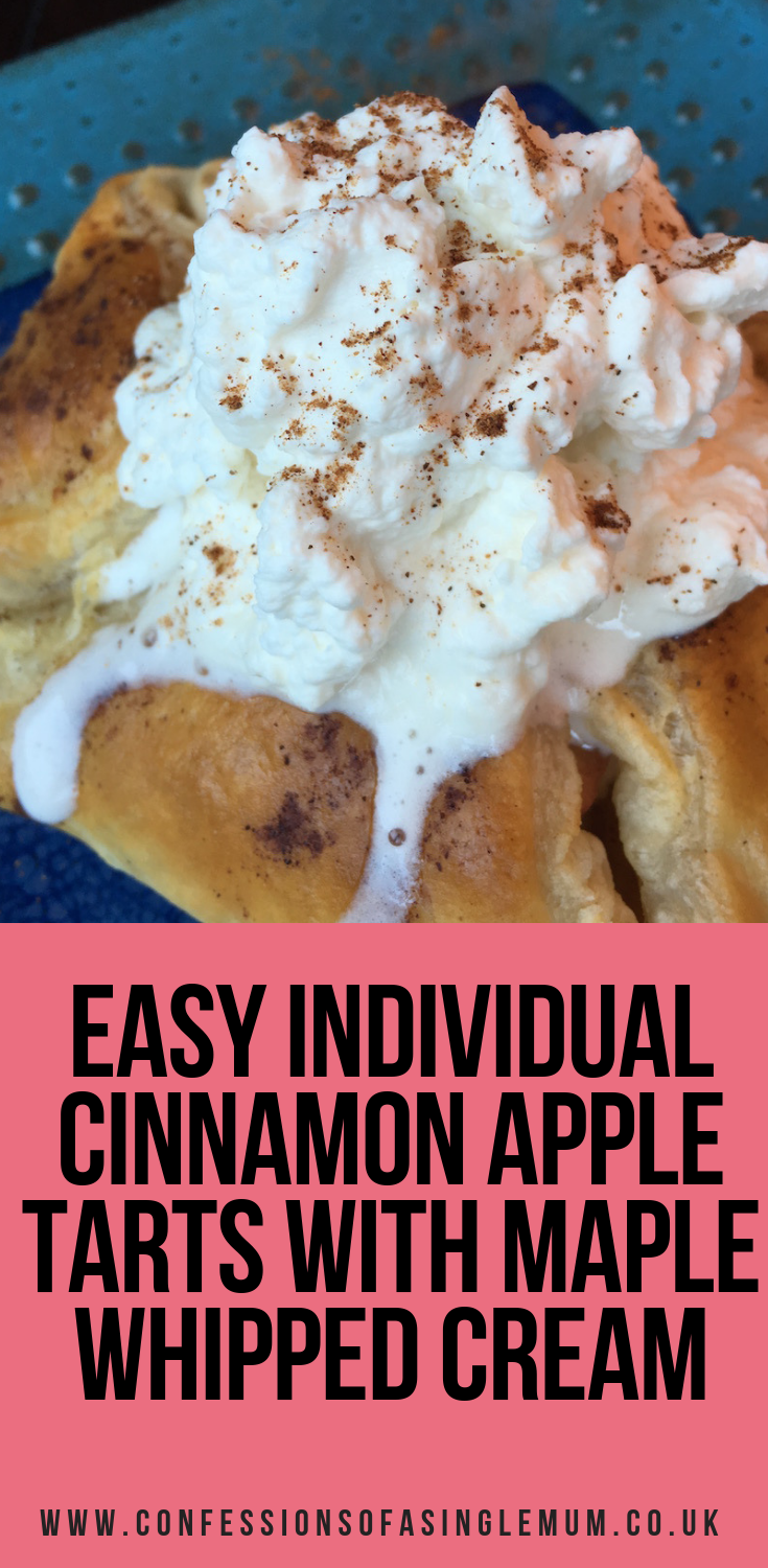 Easy Individual Cinnamon Apple Tarts with Maple Whipped Cream