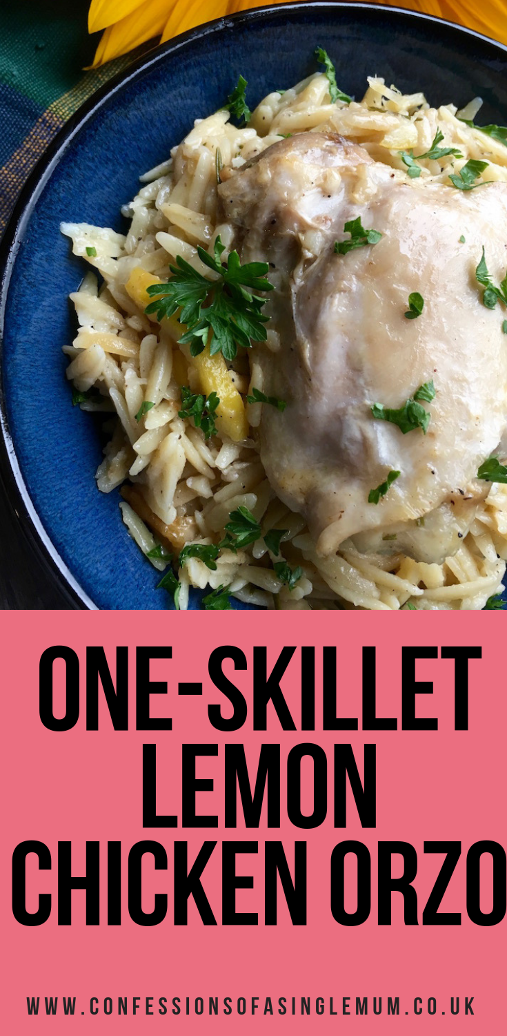 One Skillet Lemon Chicken Orzo