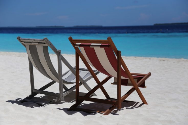 beach beach chairs beautiful 358416